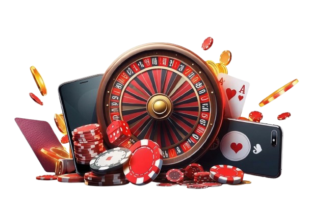 Fichas de casino, cartas y dados